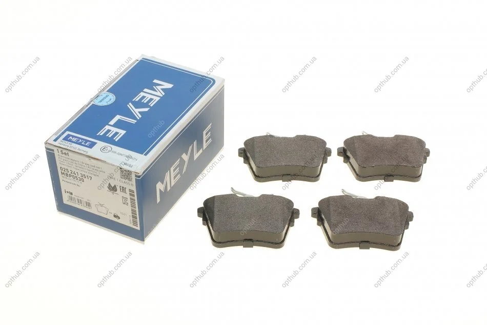 Колодки гальмівні (задні) Citroen C5 08-/Peugeot 407 04-/607 00-11 UA63 MEYLE 025 241 3517 (фото 1)