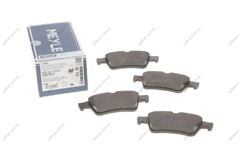 Колодки гальмивни (задни) Ford Connect 02- UA63 MEYLE 025 241 3716 (фото 1)
