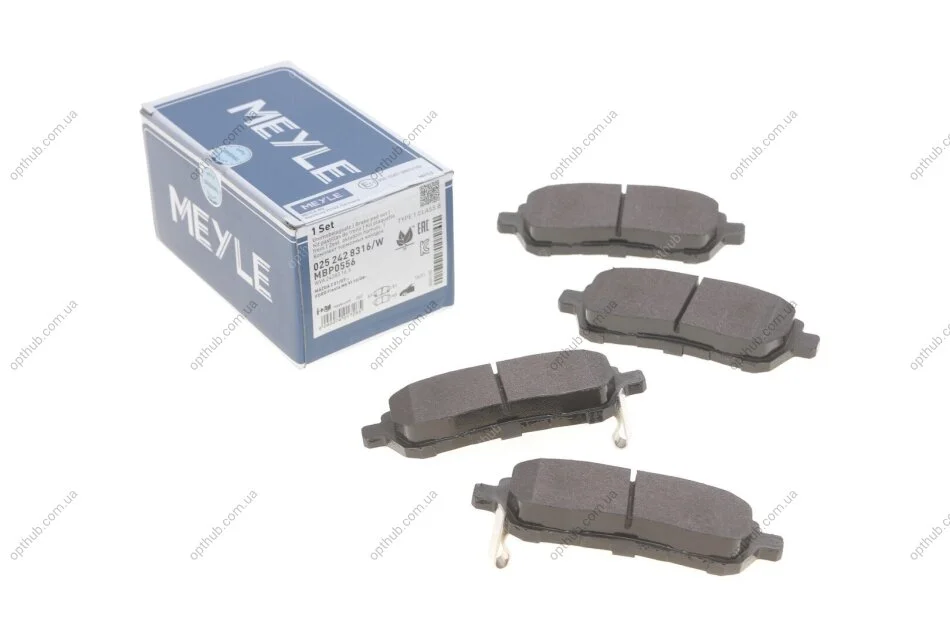 Колодки гальмівні (передні) Ford Fiesta 08- UA63 MEYLE 025 242 8316/W (фото 1)