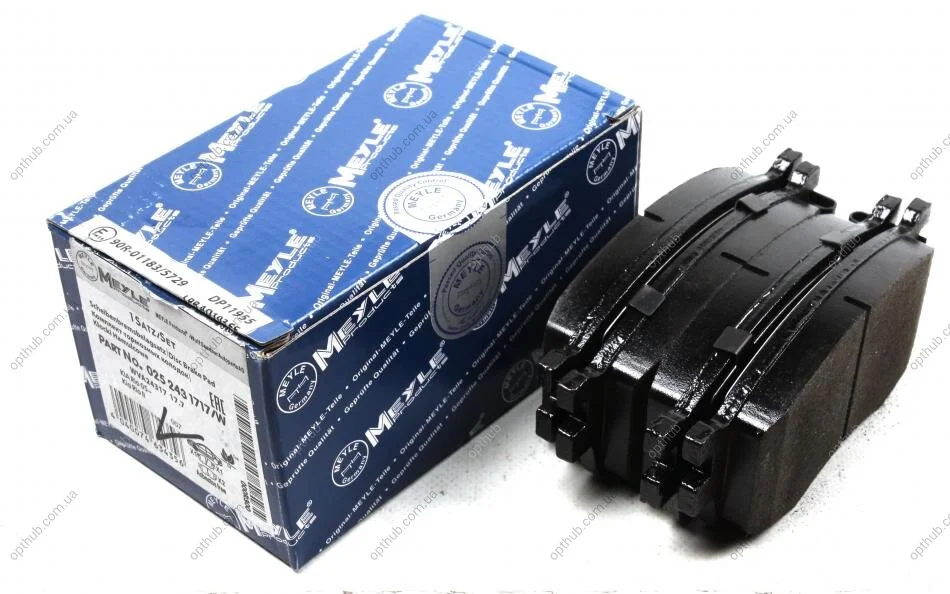Колодки гальмівні (передні) Kia Rio/Hyundai Accent 05- UA63 MEYLE 025 243 1717/W (фото 1)