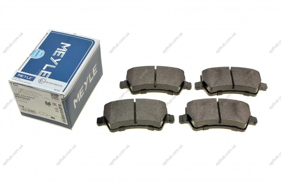 Колодки гальмівні (задні) Ford Galaxy/S-Max 06-15/Volvo S60/S80/V60/V70/XC60/XC70 08-/Land R UA63 MEYLE 025 244 9617 (фото 1)