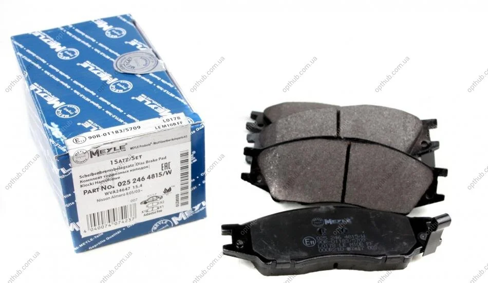 Колодки гальмівні (передні) Nissan Almera II 02- (opt-om) MEYLE 025 246 4815/W (фото 1)