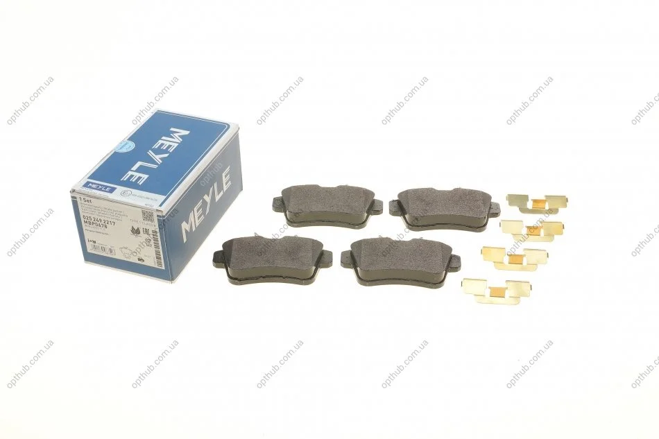 Колодки гальмівні (задні) Citroen C4 09-/DS4/DS5 11-15/Peugeot 308/508/3008/5008 09-18 UA63 MEYLE 025 249 2217 (фото 1)