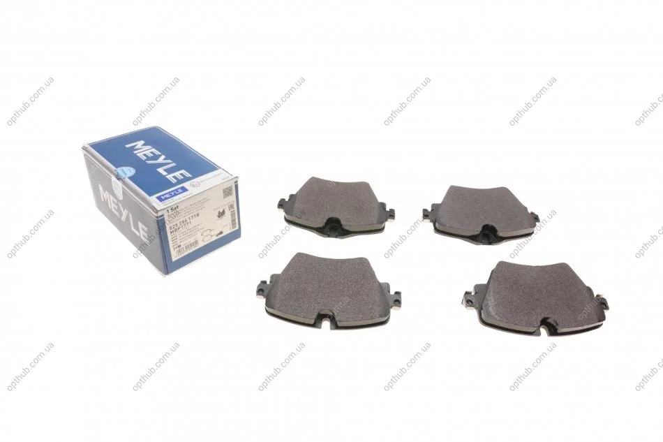Колодки гальмівні (передні) BMW 2 (F45/F46)/5 (G30/F90)/X1(F48)/X2 (E39)/X3 (G01/F97) 13- UA63 MEYLE 025 256 1718 (фото 1)