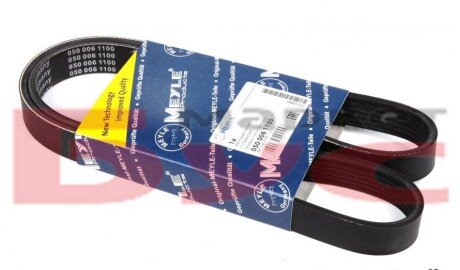 Ремінь генератора Peugeot Boxer 2.0 94-/VW Caddy 1.4 04- (6PK1100) UA63 MEYLE 050 006 1100