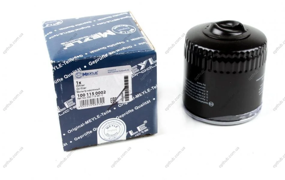 Фильтр масляный VW Caddy II 1.9 D 96-00/Polo 1.7-1.9SDI 94-01 UA63 MEYLE 100 115 0002 (фото 1)