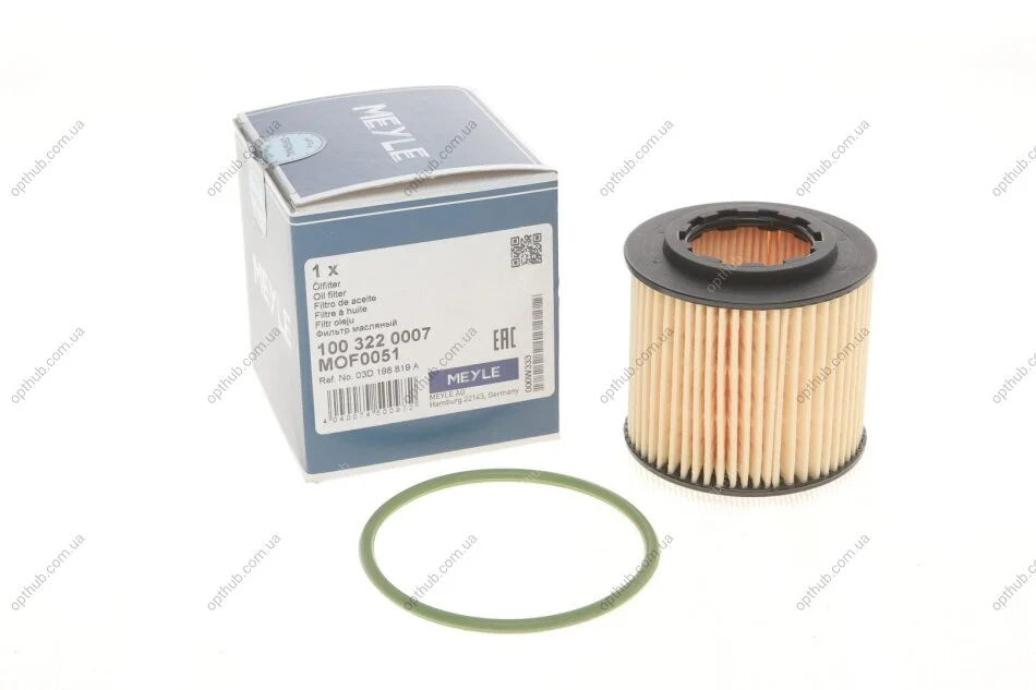 Фільтр масляний VW Fox/Polo/Seat Ibiza/Skoda Fabia/Rapid 1.2i 02- UA63 MEYLE 100 322 0007 (фото 1)
