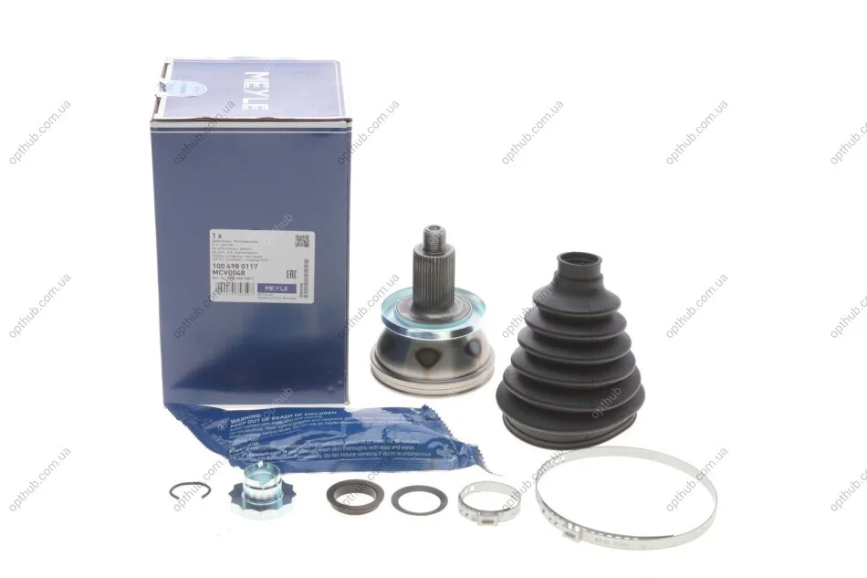 ШРУС зовнішній з пильником VW, AUDI, SKODA, SEAT (вир-во) MEYLE 100 498 0117 (фото 1)