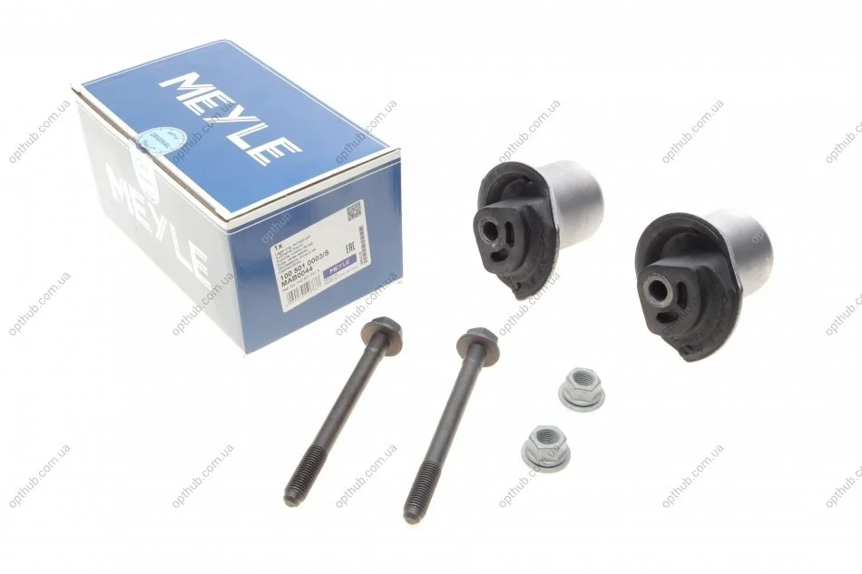 Ремкомплект балки задньої підвіски лів/прав (12/56mm) SEAT TOLEDO I VW CORRADO, GOLF III, GOLF IV, VENTO 1.4-Electric 08.91-06.02 MEYLE 100 501 0003/S (фото 1)