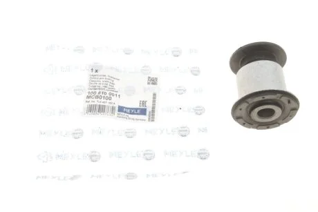 Сайлентблок рычага AUDI Q7, PORSCHE CAYENNE, VW TOUAREG 02- перед. мост низ (Пр-во) MEYLE 100 610 0011