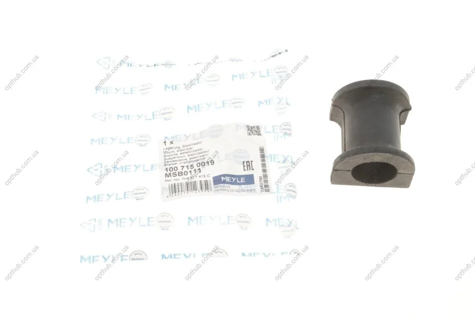 Втулка стабилизатора (заднього/внутришнього) VW T5 03- (d=27mm) (opt-om) MEYLE 100 715 0019 (фото 1)
