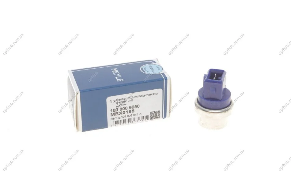 Датчик температуры охлаждающей жидкости VW Caddy I/II/T4 1.4-2.5 85-04 (2 конт.) (синий) (opt-om) MEYLE 100 800 9050 (фото 1)