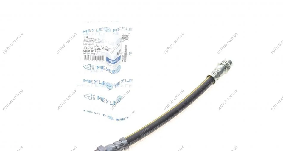 Шланг гальмівний (задній) Citroen C2/C3/C4/Peugeot 1007/307/308 1.1-2.0D 00- (L=190mm) UA63 MEYLE 11-14 525 0006 (фото 1)