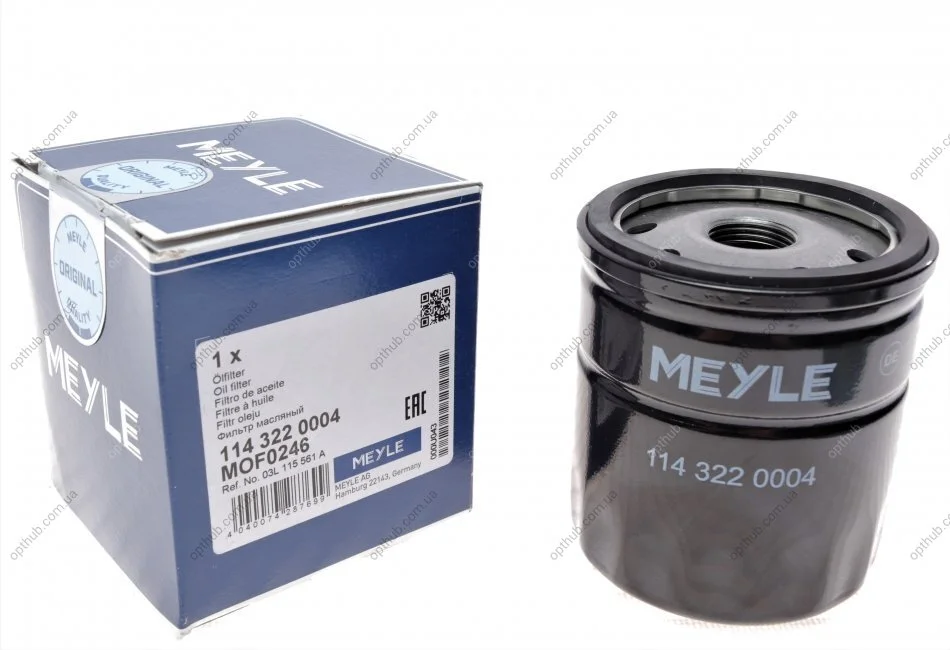 Фильтр масляный Seat Ibiza IV/Skoda Fabia/Rapid 1.4TDI 14- UA63 MEYLE 114 322 0004 (фото 1)