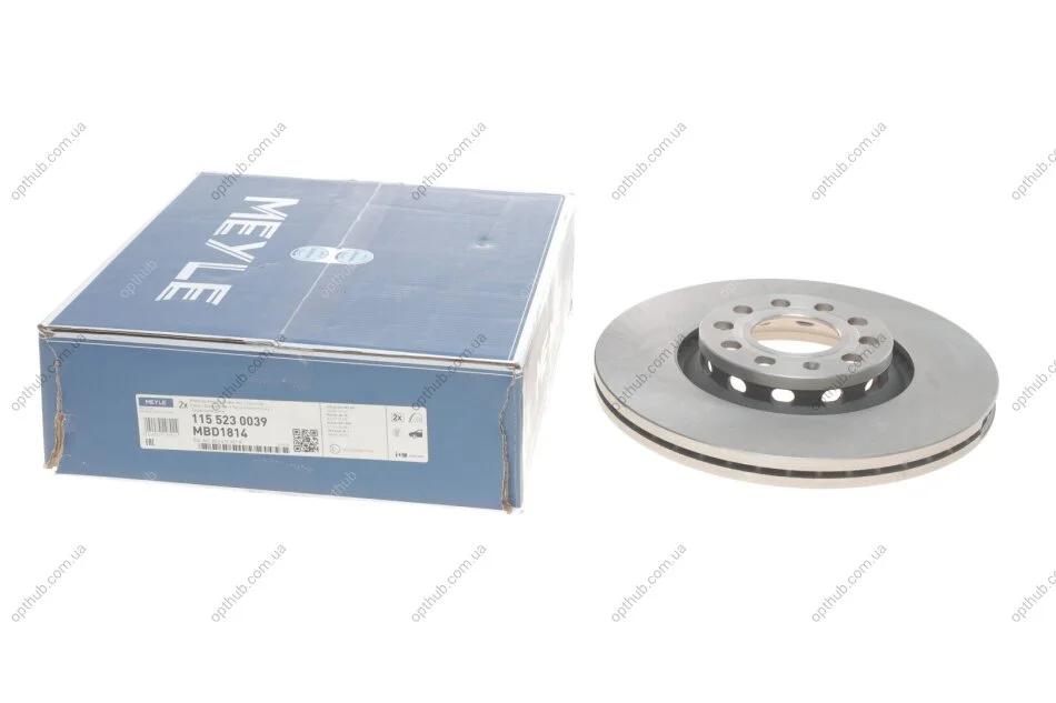 Диск гальмівний (передній) Audi A4/A6/VW Passat 00-09 (312х25) UA63 MEYLE 115 523 0039 (фото 1)