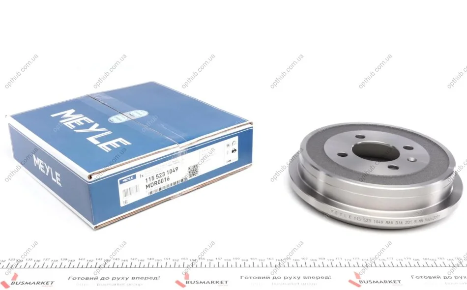 Барабан гальмівний (задній) Seat Cordoba/VW Polo 1.0-1.9D 93-05 (100x50,5) UA63 MEYLE 115 523 1049 (фото 1)