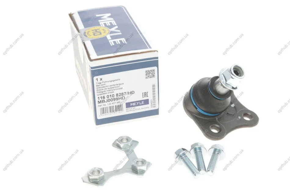 Опора кульова AUDI A3, SEAT LEON, VW GOLF IV 96-10 перед. міст низ зліва(Вир-во) MEYLE 116 010 8287/HD (фото 1)