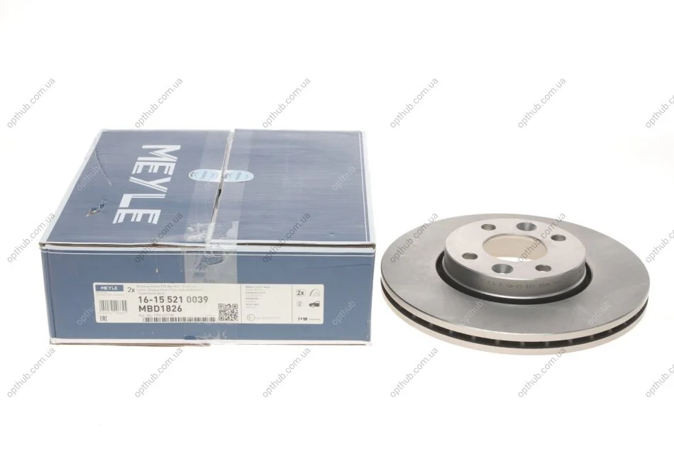 Диск гальмівний (передній) Renault Megane II/Clio II/III 1.2-1.5 dCI 02- (260x22) UA63 MEYLE 16-15 521 0039 (фото 1)