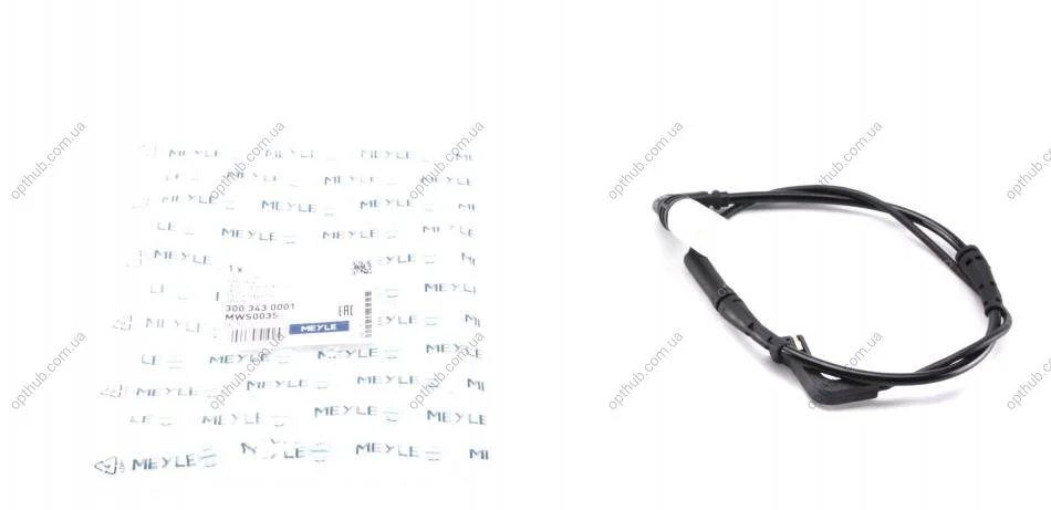 Датчик зносу гальмівних колодок (задніх) BMW 5 (E60) 03- UA63 MEYLE 300 343 0001 (фото 1)