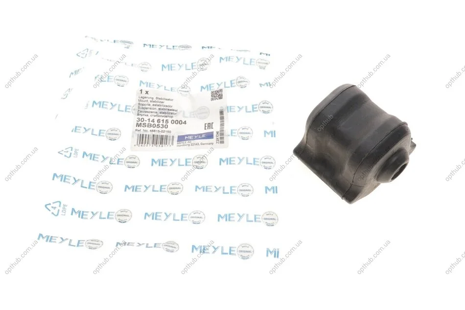 Втулка стабілізатора (переднього) Toyota Auris/ Corolla 05- (d=21mm) (R) (opt-om) MEYLE 30-14 615 0004 (фото 1)