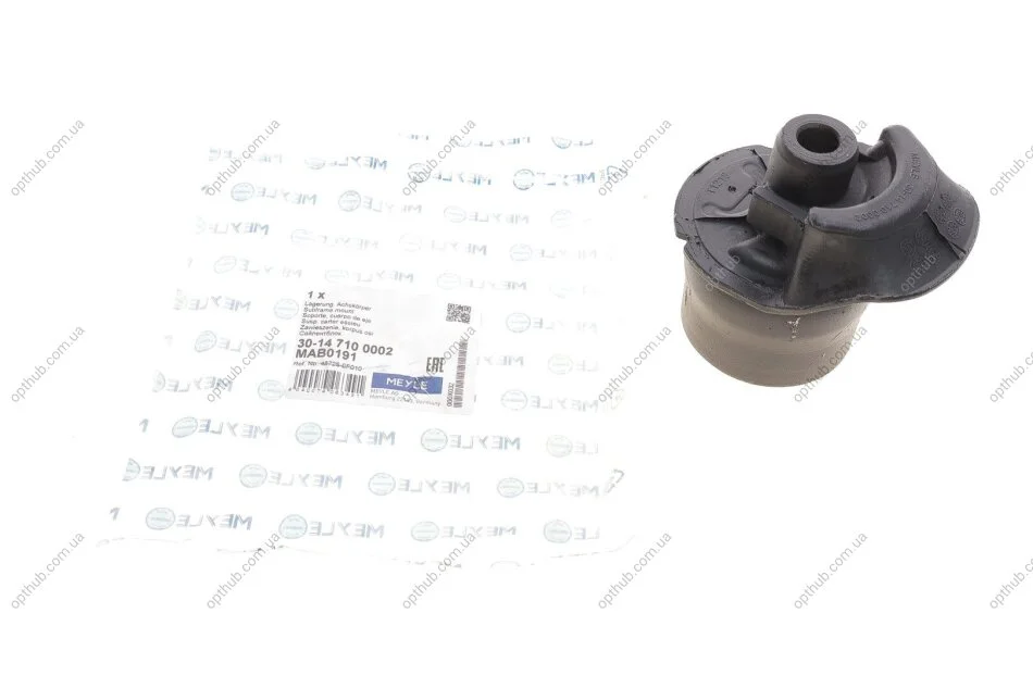 Сайлентблок балки підвіски (задн) лів/прав TOYOTA COROLLA, COROLLA VERSO 1.3-2.2D 01.01-03.09 MEYLE 30-14 710 0002 (фото 1)