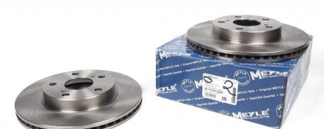 Диск гальмівний (передній) Toyota Auris 1.4-1.6 07-12 (275x22) UA63 MEYLE 30-15 521 0061