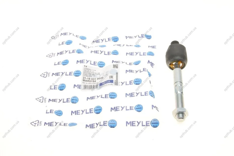 Тяга рульова Honda Accord VI 98-03 (L=142mm) (opt-om) MEYLE 31-16 031 0020 (фото 1)