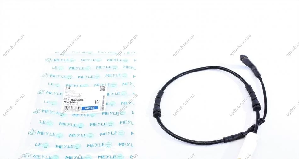 Датчик зносу гальмівних колодок (передніх) BMW 1 (E81/E82/E88)/3 (E90/E91) 04-13 (635mm) UA63 MEYLE 314 356 0005 (фото 1)