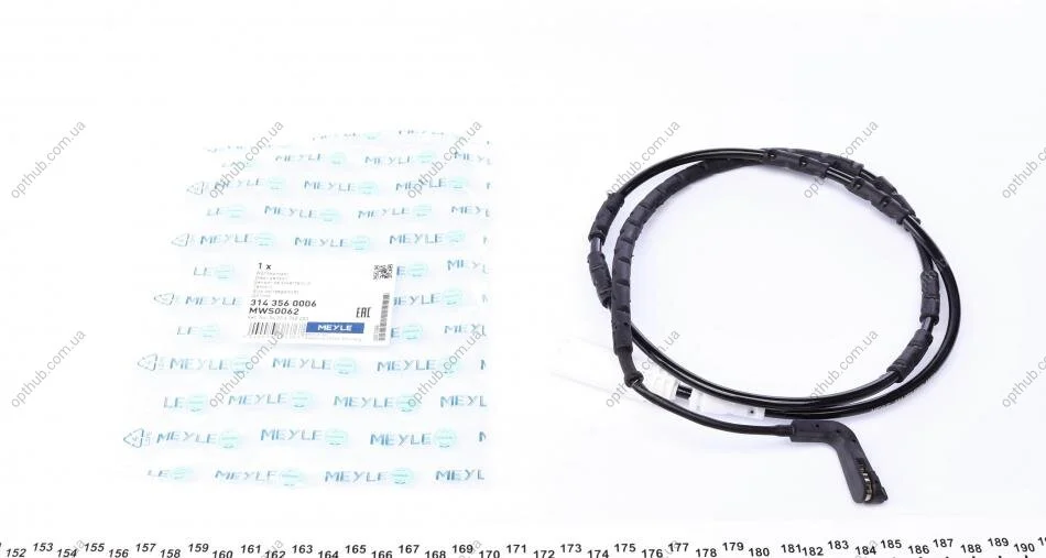 Датчик зносу гальмівних колодок (задніх) BMW 1 (E81/E82/87) 3 (E90/E91/E92/E93) 04-13 (L (opt-om) MEYLE 314 356 0006 (фото 1)
