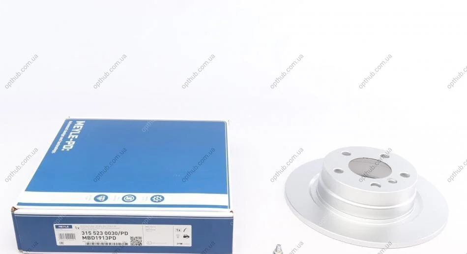 Диск гальмівний (задній) BMW 1 (F20/F21)/ 2 (F22/F23) 1.8d 11- (290x9.4mm) UA63 MEYLE 315 523 0030/PD (фото 1)