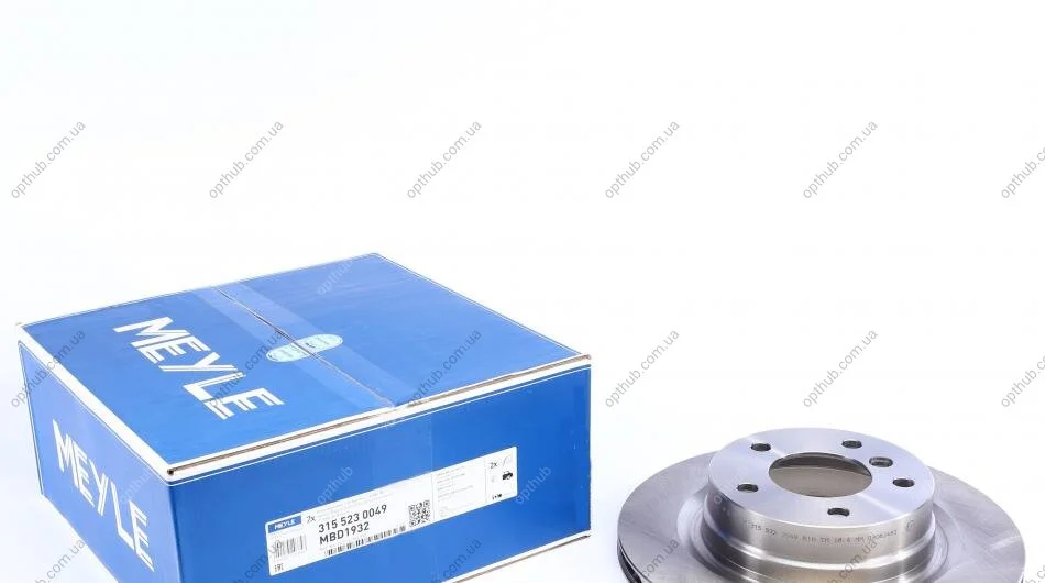 Диск гальмівний (задній) BMW 1 (E81/E87)/3 (E90/E91/E92) 05-13 (300x20) UA63 MEYLE 315 523 0049 (фото 1)