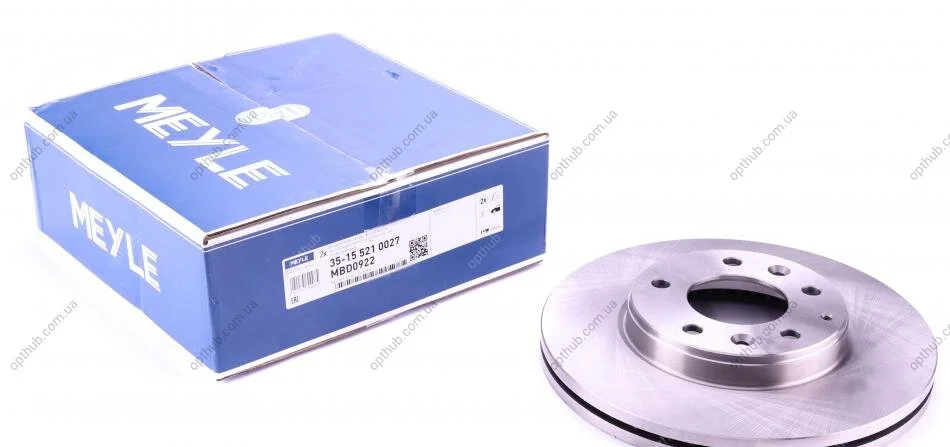 Диск гальмівний (передній) Mazda 6 02-08 (282.5х25) UA63 MEYLE 35-15 521 0027 (фото 1)