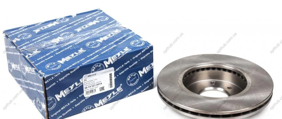 Диск гальмівний (передній) Nissan Almera 00-/Primera -02 (257x22) UA63 MEYLE 36-15 521 0014 (фото 1)