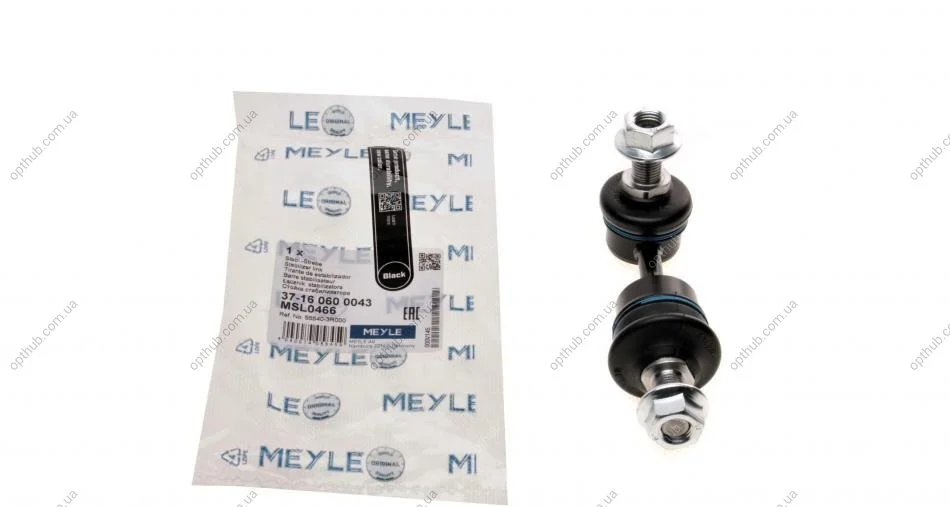 Тяга стабілізатора (заднього) Hyundai i30/ix35/Kia Seed/Optima/Sportage 09- (L=88mm) UA63 MEYLE 37-16 060 0043 (фото 1)