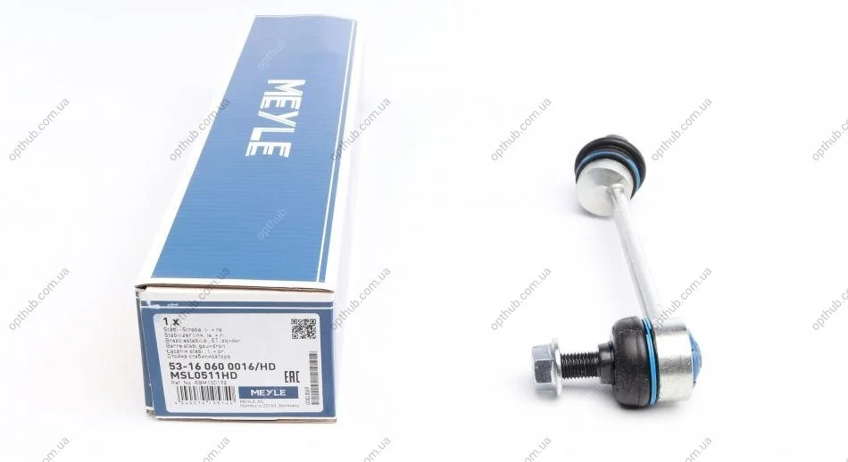 Тяга стабілізатора (переднього) Land Rover Freelander (L314) 1.8-2.5/2.0D 98-06 UA63 MEYLE 53-16 060 0016/HD (фото 1)