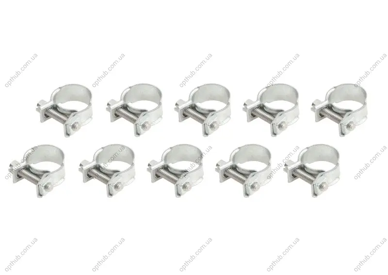 (EN) Screw band 52-03010587 комплектація 10шт, ширина 10 мм, максимальний діаметр 15мм, діаметр 14-15 мм, матеріал: гальванізований / (en) soft steel, вид сталі: W1 MIKALOR OSM 03010587 10SZT (фото 1)