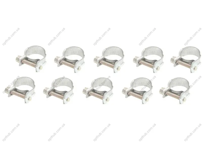 (EN) Screw band 52-03010595 комплектація 10шт, ширина 10 мм, максимальний діаметр 17мм, діаметр 15-17 мм, матеріал: гальванізований / (en) soft steel, вид сталі: W1 MIKALOR OSM 03010595 10SZT (фото 1)