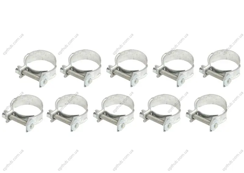 (EN) Screw band 52-03010632 комплектація 10шт, ширина 10 мм, максимальний діаметр 22мм, діаметр 20-22 мм, матеріал: гальванізований / (en) soft steel, вид сталі: W1 MIKALOR OSM 03010632 10SZT (фото 1)