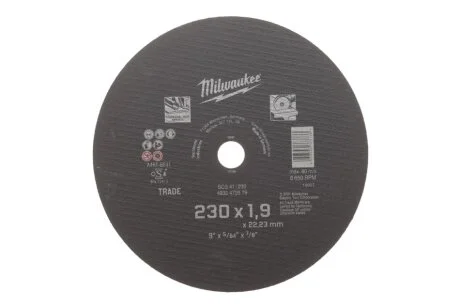 Відрізний диск Standard Inox 230x1,9мм MILWAUKEE 4932479579