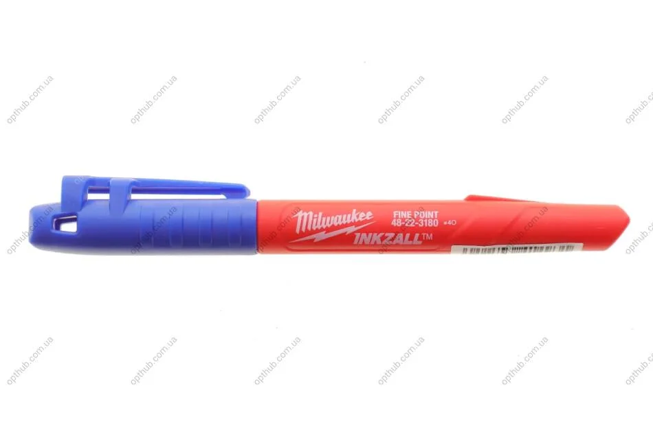 Маркер для будмайданчика INKZALL тонкий синій MILWAUKEE 4932492126 (фото 1)