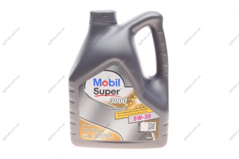 Олива моторна Mobil SUPER 3000 5W-30 Formula FE (Каністра 4л) MOBIL 152564 (фото 1)