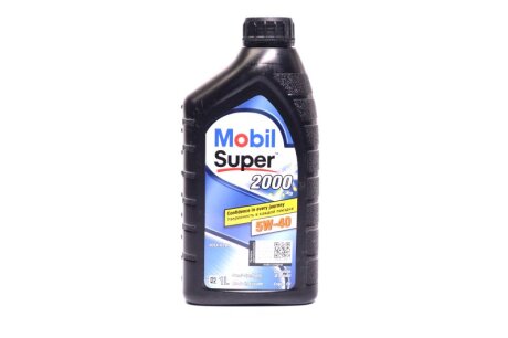 Олива моторна SUPER 2000 X3 5W-40 (Каністра 1л) MOBIL 155338