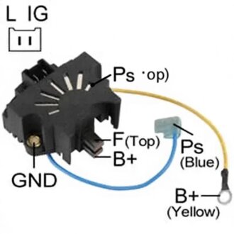 Регулятор напруги генератора РЕГУЛЯТОР НАПРУГИ IP1652 CN MOBILETRON VRPR1000
