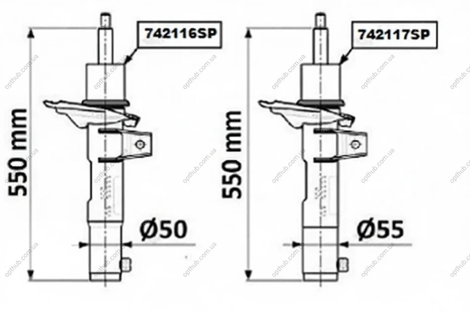 Амортизатор підвіски VAG передн. газ. (вир-во Monroe) MONROE 742117SP (фото 1)