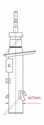 Амортизатор газомасляний CITRO C3 II/ DS3 09- FR *D=47 MM MONROE G8204 (фото 1)