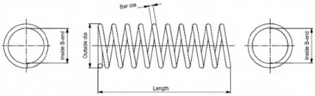 Пружини підвіски MERCEDES 200GE/230G/230GE/240GD/250GD/280GE/290GD/ -ua MONROE SP0242