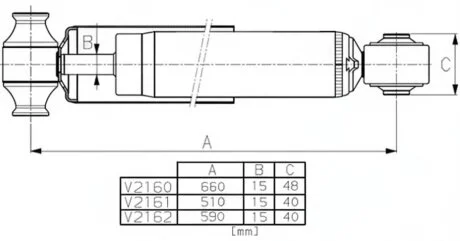 Амортизатор газомасляний FORD (EUROPE) TRANSIT ЗАДН MONROE V2160