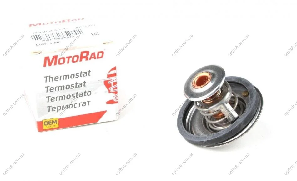 Термостат системи охолодження (14 82°C) ALFA ROMEO 164 FIAT CROMA, REGATA, RITMO, TEMPRA, TIPO FORD ESCORT V, ESCORT VI, MAVERICK JAGUAR XJ, XJSC LANCIA DEDRA, DELTA I, DELTA II 1.1-5.3 11.73- MOTORAD 233-82JK (фото 1)