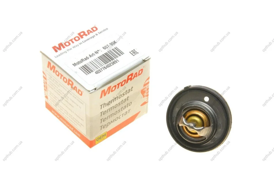 Термостат системи охолодження (95°C) CHRYSLER PT CRUISER, SEBRING, VOYAGER III, VOYAGER IV DODGE CALIBER, JOURNEY FIAT FREEMONT JEEP COMPASS, GRAND CHEROKEE III, PATRIOT 1.8-6.1 01.95- MOTORAD 657-95K (фото 1)