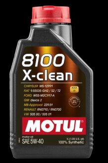 Олива моторна 8100 X-clean 5W-40 1л MOTUL 102786